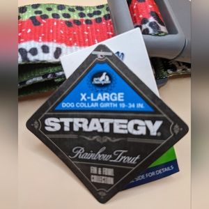 Rainbow Trout Pattern Dog Collar Size X-Large